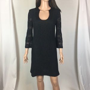 Trina Turk Black Crochet Bonita Dress